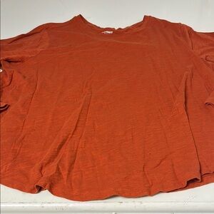 Old Navy XXL Everywear Long Sleeve Basic Burnt Orange T Shirt